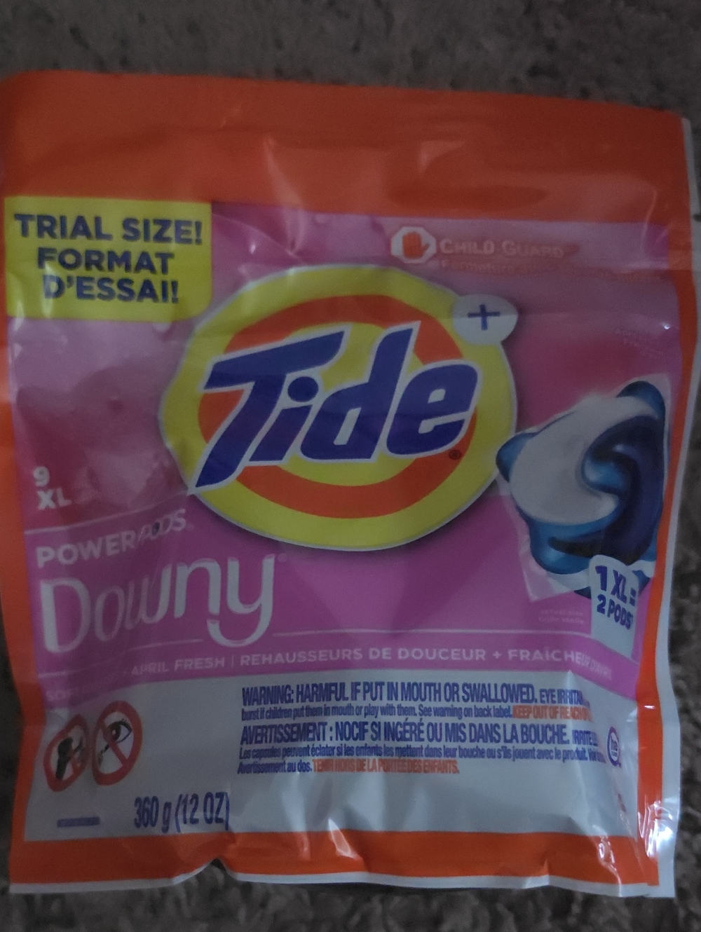 Tide PowerPods with Downy April Fresh Scent - XL PODS 1XL =2 REG